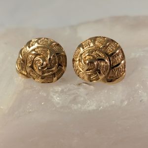 Christian Dior Nautilus Shell Earrings